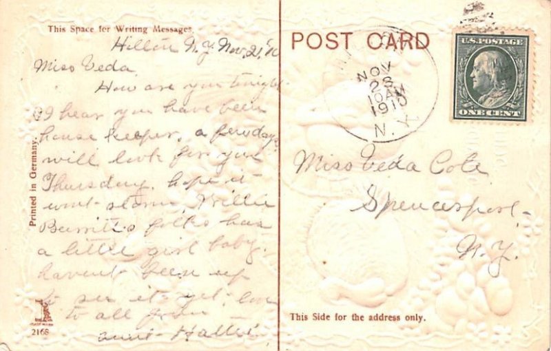 Thanksgiving Greetings USA 1910 