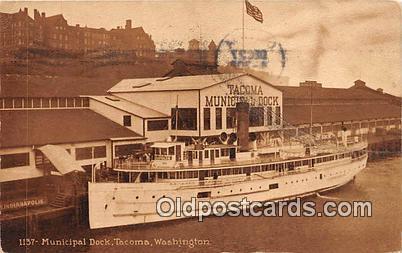 Municipal Dock Tacoma, Washington USA Ship Postcard Post Card Tacoma, Washing...