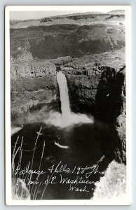 1930s PALOUSE FALLS WASHINGTON STATE WATERFALL 198 FT KODAK RPPC POSTCARD P2473