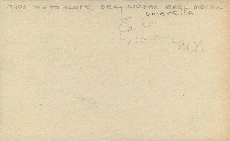 1940s Mutoscope Sexy Woman Earl Moran Umbrella Postcard 22-10781