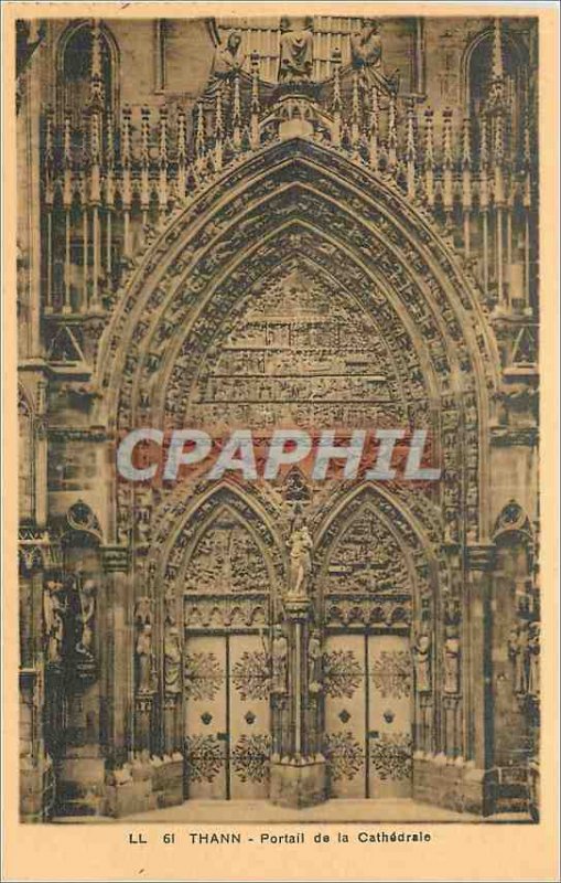 Old Postcard Thann the Cathedral Portal