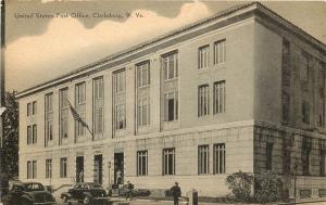 Vintage Postcard Post Office Clarksburg WV Harrison County