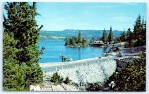 SILVER LAKE, CA California ~ SCENIC VIEW of LAKE & LODGE? c1960s Cars Postcard