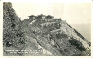 Postcard RPPC California Pacific Palisades Bernheimer Oriental Gardens 23-6425