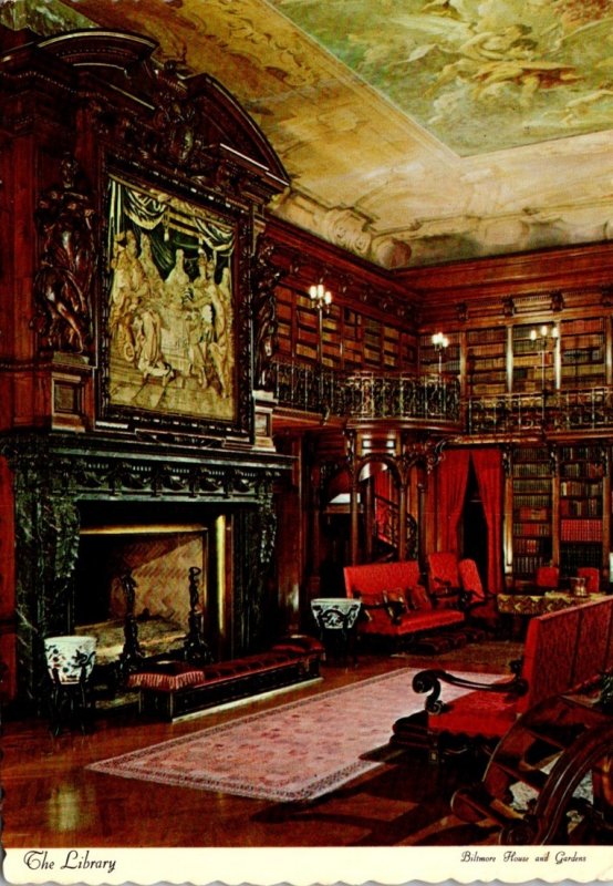 North Carolina Asheville Library At Biltmore House and Gardens 1971