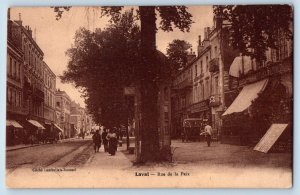 Laval Quebec Canada Postcard Peace Street Theatre Business Area c1910 Posted