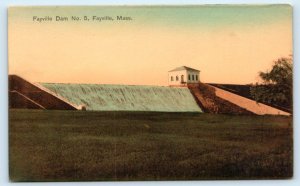 FAYVILLE, MA Massachusetts ~ Hand Colored FAYVILLE DAM #5 ~ c1910s  Postcard