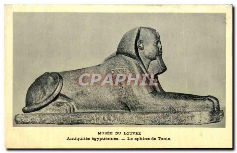 Old Postcard Musee Du Louvre Egyptian Antiquities Sphinx of Tanis Egypt