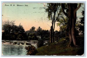 1911 Whitcher's Falls Dover New Hampshire NH Antique Posted Postcard