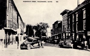 Waldoboro, Maine - Cars parked downtown on Friendship Street - in the 1940s