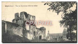 Old Postcard Gisors Eure Tower Governor Cote des Halles