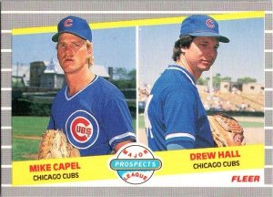 1989 Fleer Baseball Card MMike Capel Drew Hall Chicago Cubs sk10629