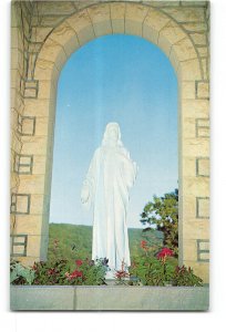 Eureka Springs Arkansas AR Vintage Postcard St Elizabeth's Church Statue