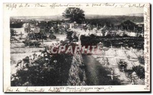 Old Postcard Valmy Marne Cemetery Military Army