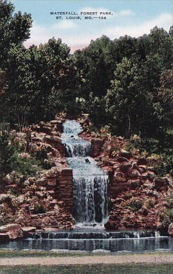 Missouri Saint Louis Waterfall Forest Park 1943