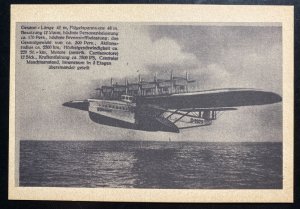 Mint Dornier DOX Giant Seaplane Picture Postcard PPC Landing 170 Persons 