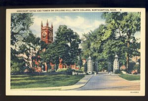 Northampton, Massachusetts/MA Postcard, Grecourt Gates & Tower, Smith College