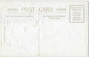 Decoration Day Lovely Lady Decorating Graves Embossed