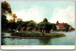 Vtg Chicago Illinois IL Dearborn Isle Garfield Park 1907 View Old Postcard