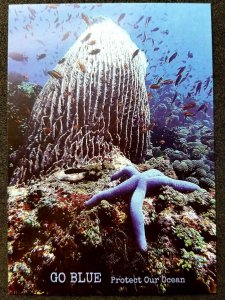 [AG] P56 Malaysia Protect Our Ocean Go Blue Marine Life Coral (postcard) *New