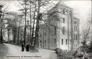 Farnborough Hampshire England St Michaels Abbey c1900-20s Vintage Postcard
