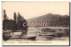 Old Postcard Aix les Bains Grand Harbor Dent du Chat