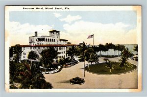 Miami Beach FL, Pancoast Hotel, Vintage Florida Postcard