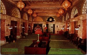 Postcard Main Lobby at Congress Hotel and Annex in Chicago, Illinois~2487