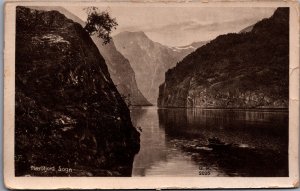 Norway Naeroyfjord Sogn Nærøyfjord Vintage Postcard C061