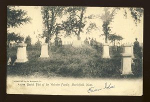 Marshfield, Massachusetts/MA Postcard, Burial Plot Of Webster Family