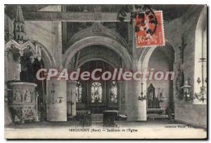 Postcard From Old Serquigny inside I'Eglise