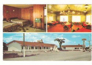 Dutch Drive Inn, Maugerville, NB, Vintage 1972 Multiview Postcard, Slogan Cancel