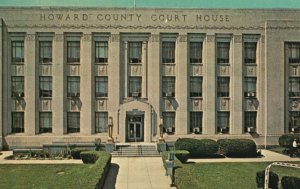 Vintage Postcard Howard County Court House Building Kokomo Indiana IND