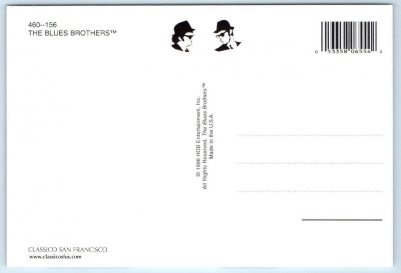 Dan Aykroyd THE BLUES BROTHERS John Belushi 4x6 ~ 1998 Repro Movie Postcard