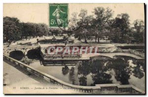 Postcard Old Nimes Fountain Garden The Source