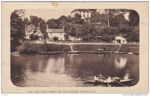 WORCESTER, England, 1900-1910's; Dog And Duck Ferry On The Severn