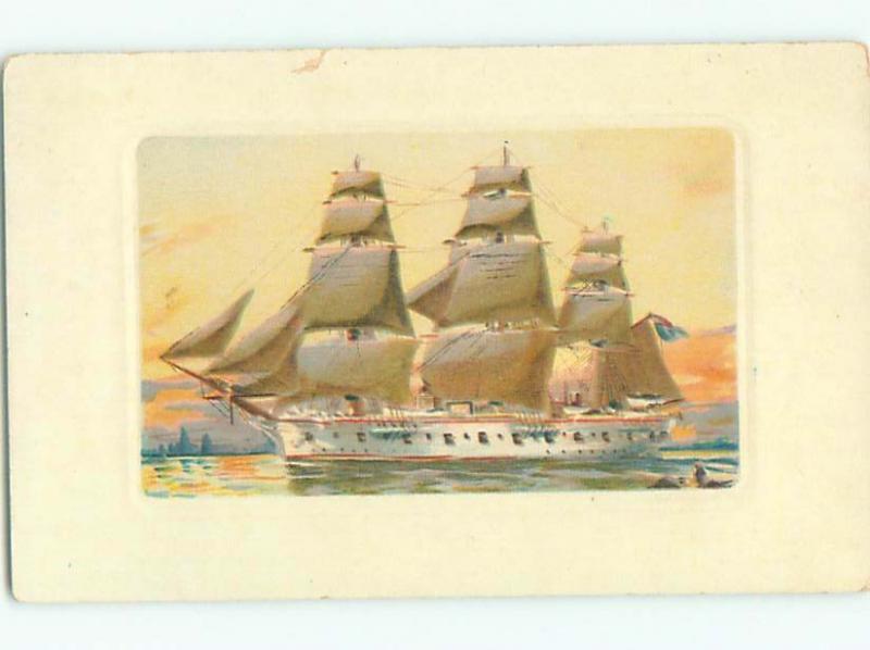 Divided-Back BOAT SCENE Great Nautical Postcard AB0318