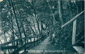 Vtg Willimantic Connecticut CT River Path 1905 Postcard