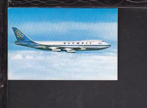 Olympic Boeing 747-200 B Postcard 