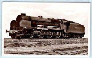 RPPC  Lord Nelson Class Locomotive Train SIR FRANCIS DRAKE Railroad Postcard