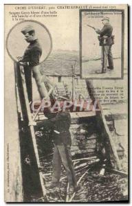 Old Postcard Police Detective Crime d & # 39Usseau near Chatellerault sergean...