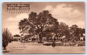 SACRAMENTO, CA California~ c1940s LOS ROBLES MOTOR LODGE Roadside Motel Postcard