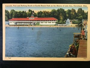 Vintage Postcard 1943 Cascade Pool Beach Euclid Park ,Cleveland Ohio (OH)