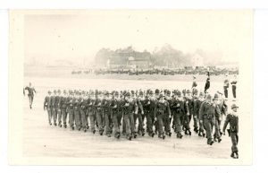 Marching Soldiers, Location Unknown   RPPC