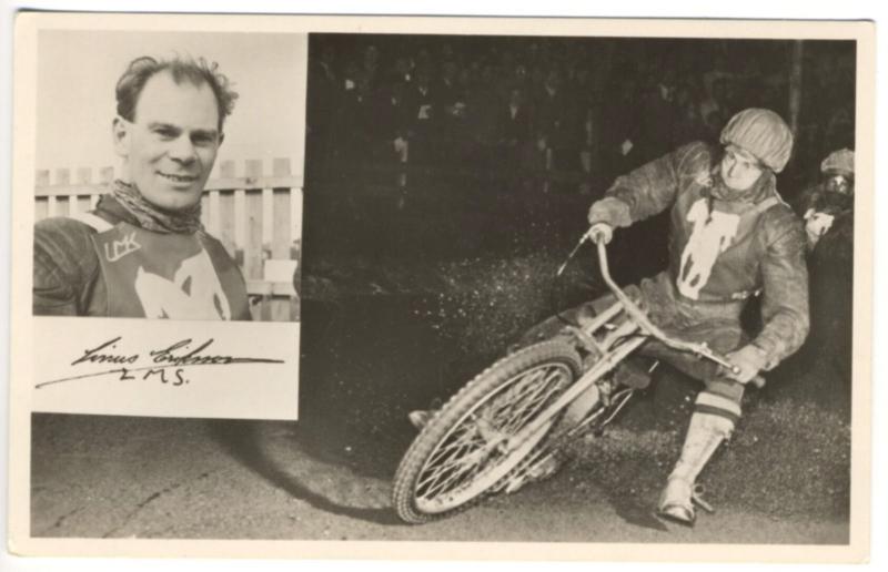 Linus Eriksson Motorcycle L. M. S. Racing RPPC Real Photo Postcard