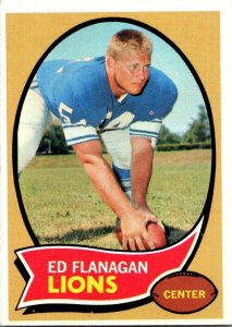 1970 Topps Football Card Ed Flanagan Detroit Lions sk21546