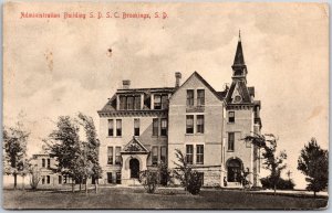 1912 Administration Building South Dakota SD S. C. Bookings Posted Postcard