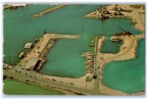 Aerial View Of Safe Harbor Marina Boat Cars Key West Florida FL Vintage Postcard