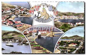 Postcard Old Enparcourant La Cote Vermeille Cersere Banyuls Sur Mer Port Vend...