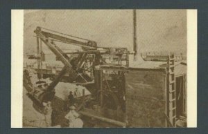 Ca 1940 Post Card Railroads Echo Canyon Utah Steam Shovel Grading The Earth-----